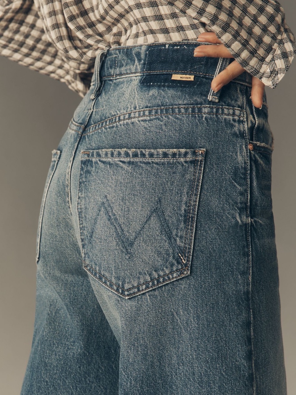 Anthropologie MOTHER The Ditcher Roller High Rise Wide Leg Jeans EUC Size 30 - Picture 5 of 12